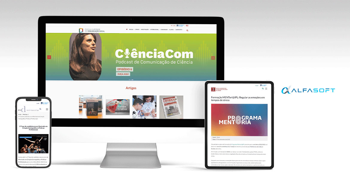 ALFASOFT delivers the last sites of the DRUPAL project for Politécnico de Lisboa