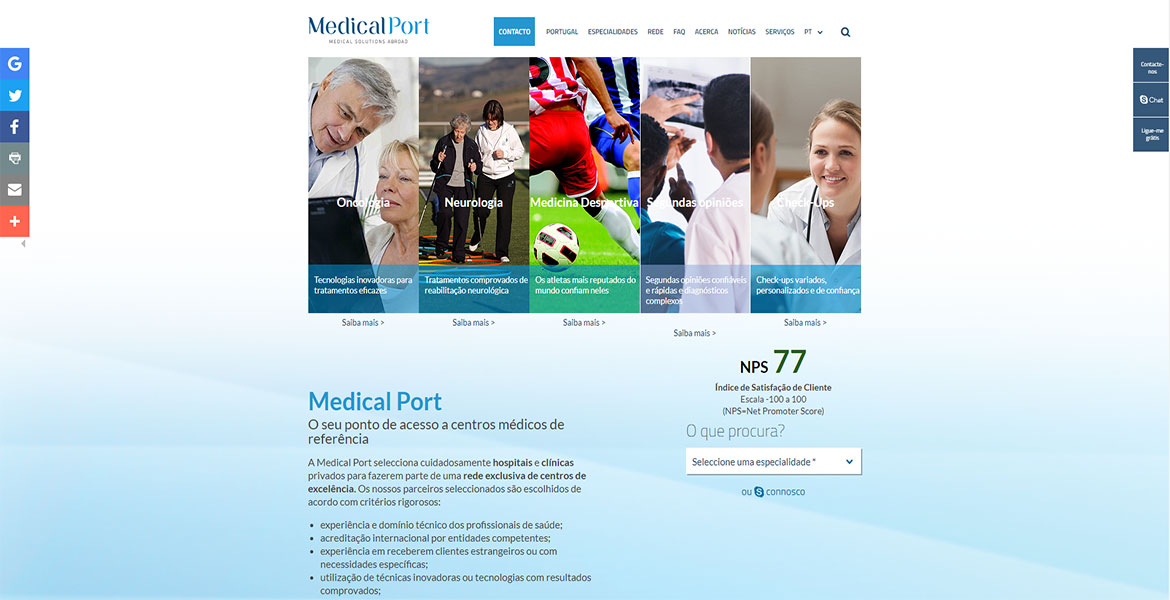 ALFASOFT presta Suporte e Manutenção evolutiva e SEO para a Medical Port